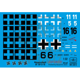 HADモデル DW-32012 1/32 メッサーシュミット Bf 109 G-10 デカールシート
