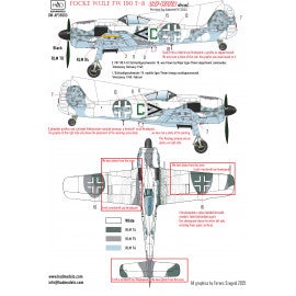 HADモデル DW-AP35003 1/35 FW 190 F-8 (グリーンC, ブラック2, ホワイト34) デカールシート