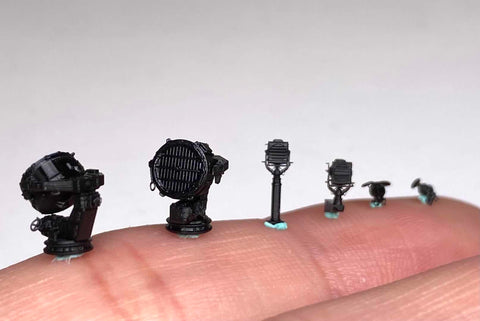 バンカースタジオ WS35022 1/350 WWIIドイツ海軍 探照灯,信号灯,拡声器セット
