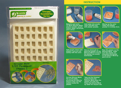 J's Work PPA3003 1/35 舗装石用シリコン製型枠1