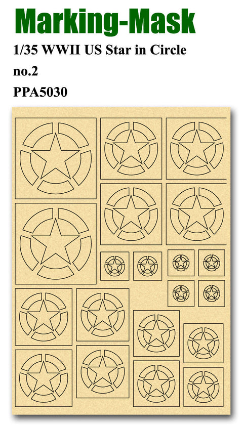 J's Work PPA5030 1/35 WWII アメリカ サークル入りスターマーク no.2 マスキングシート