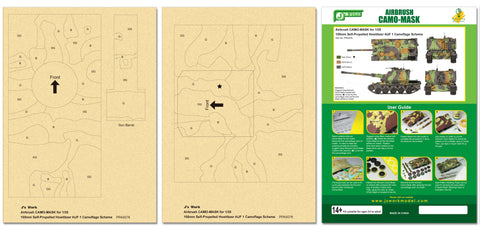 J's Work PPA5076 エアブラシ用迷彩マスキング 1/35 AuF1 155mm自走榴弾砲 カモフラージュ