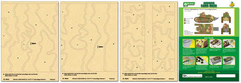 J's Work PPA5104 エアブラシ用迷彩マスキング 1/16 FT-17 カモフラージュ 1