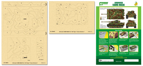J's Work PPA5110 エアブラシ用迷彩マスキング 1/48 タイガー 1 カモフラージュ 1