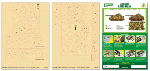J's Work PPA5136 エアブラシ用迷彩マスキング 1/35 IV号戦車 H/J型 カモフラージュ 1