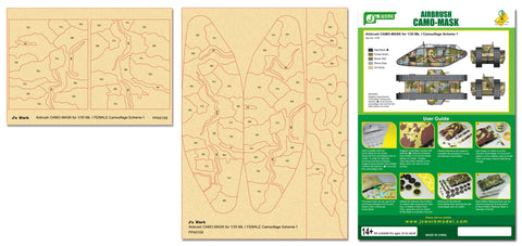 J's Work PPA5158 エアブラシ用迷彩マスキング 1/35 Mk. I カモフラージュ 1