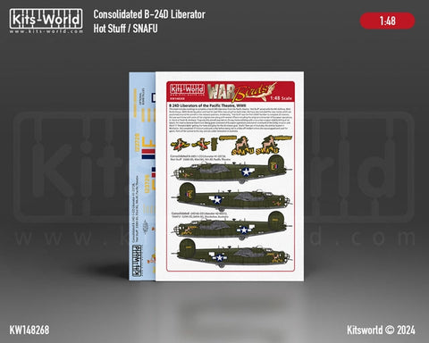 キッツワールド KW148268 1/48 B-24Dリベレーター Hot Stuff/SNAFU B-24D-1-CO リベレーター 41-23728、「ホットスタッフ」第330爆撃隊、第93爆撃群、第9空軍…