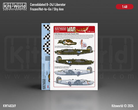 キッツワールド KW148269 1/48 B-24JリベレーターFrozen/Hot-to-Go /Shy Ann B-24J -30-CO リベレーター 42-73303 第 9 戦隊、第 7 爆撃群。…