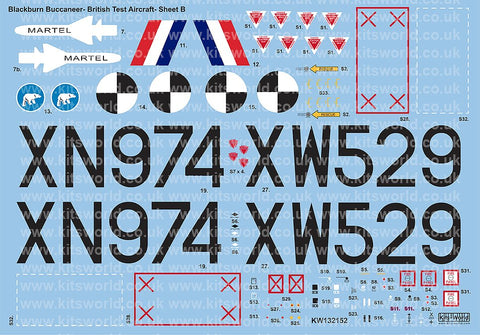 キッツワールド KW132152 1/32 バッカニア デカールセットRAF 他