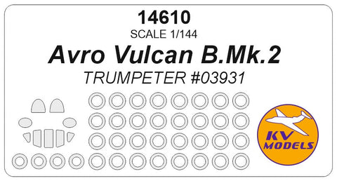 KVモデル 14610 1/144 エアロ バルカン B.Mk.2 (トランぺッター #03931) + ホイール キャノピーマスキングシート
