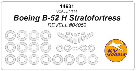 KVモデル 14631 1/144 ボーイング B-52 H ストラトフォートレス (レベル #04052) + ホイール キャノピーマスキングシート