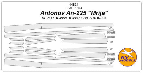 KVモデル 14824 1/144 アントノフ An-225 "Mrija" (レベル #04958, #04957 / ズベズダ #7035)