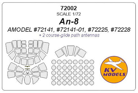 KVモデル 72002 1/72 An-8 (Aモデル) キャノピーマスキングシート