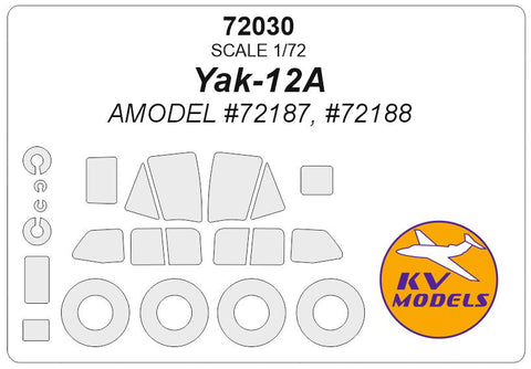 KVモデル 72030 1/72 Yak-12A (Aモデル) + ホイール キャノピーマスキングシート