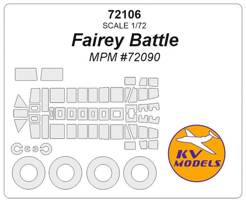KVモデル 72106 1/72 フェアリーバトル (MPM #72090) + ホイール キャノピーマスキングシート
