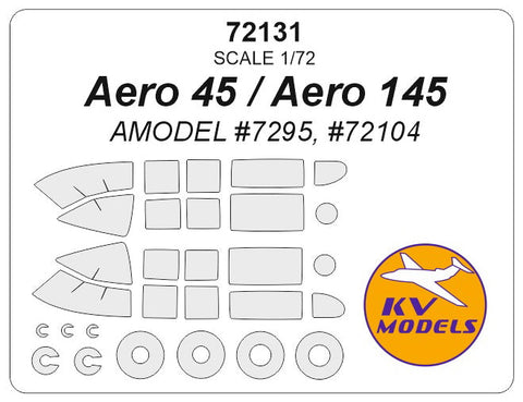KVモデル 72131 1/72 エアロ 45 / エアロ 145 (Aモデル #7295, #72104) + ホイール キャノピーマスキングシート