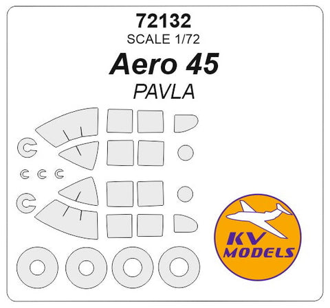 KVモデル 72132 1/72 エアロ 45 (Pavla Models #V72038) + ホイール キャノピーマスキングシート