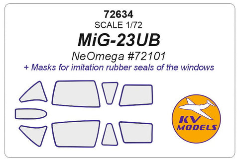 KVモデル 72634 1/72 MIG-23UB (NeOmega #72101) キャノピーマスキングシート