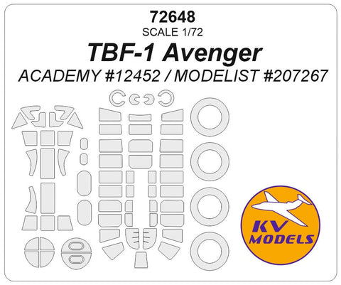 KVモデル 72648 1/72 TBF-1 アベンジャー (アカデミー/モデリスト)
