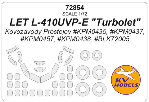 KVモデル 72854 1/72 Let L-410UVP-E ″ターボレット″ (Kovozavody Prostejov) + ホイール キャノピーマスキングシート