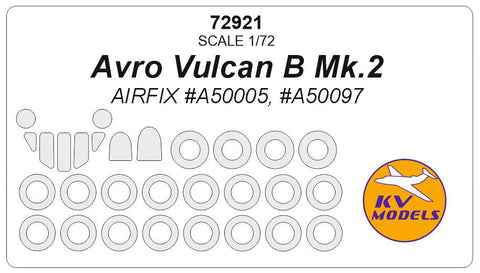 KVモデル 72921 1/72 エアロ バルカン B Mk.2 (エアフィックス) + ホイール キャノピーマスキングシート