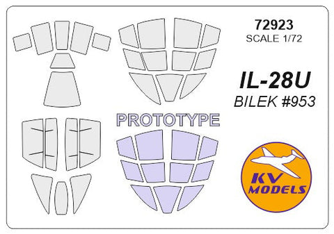 KVモデル 72923 1/72 IL-28U (BILEK #953) キャノピーマスキングシート