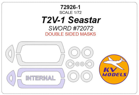 KVモデル 72926-1 1/72 T2V-1 シースター (ソード) - (内外両面) + ホイール キャノピーマスキングシート