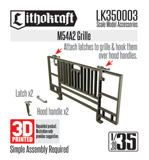リソクラフト LK350003 1/35 現用 アメリカ M54A2カーゴトラック用フロントグリル(AFVクラブ用)
