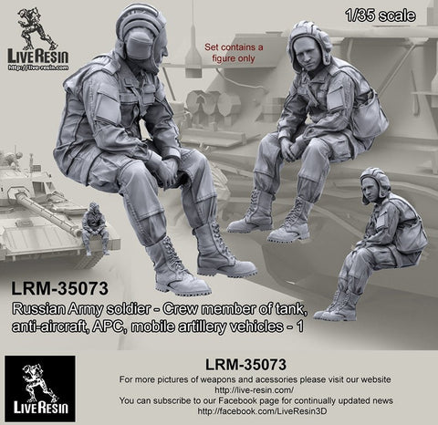 ライブレジン LRM-35073 1/35 現用 ロシア陸軍 AFVクルー 1