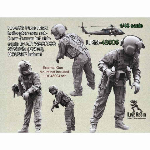 ライブレジン LRM48005 1/48 現用 アメリカ HH-60G ペイブホーク クルーセット 左舷ガンナー