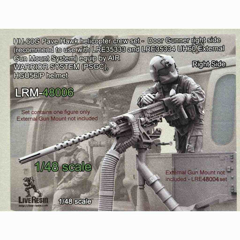 ライブレジン LRM48006 1/48 現用 アメリカ HH-60G ペイブホーク クルーセット 右舷ガンナー