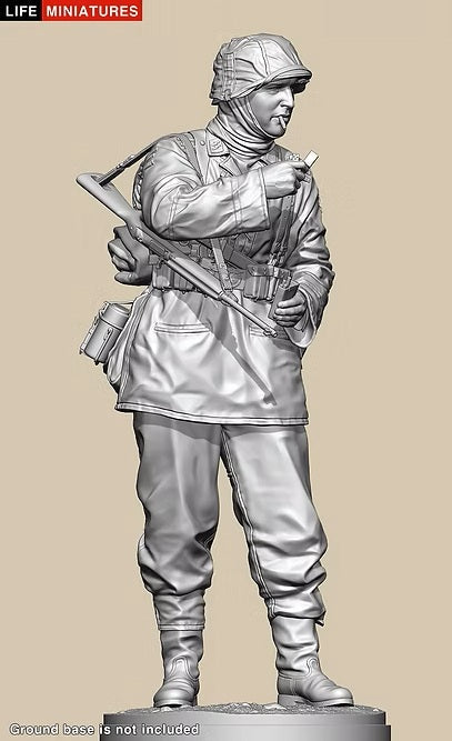 ライフミニチュア LM-16011 1/16 WWII ドイツ ポトー迎撃戦 ハンセン戦闘団のM1カービンを持つ小銃手 バルジの戦い1944