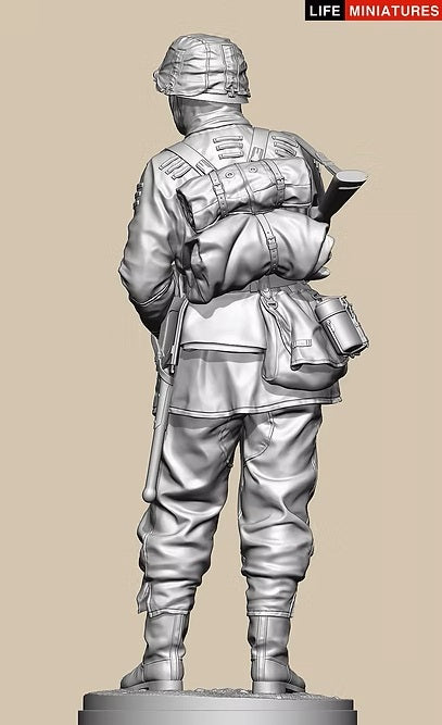 ライフミニチュア LM-16011 1/16 WWII ドイツ ポトー迎撃戦 ハンセン戦闘団のM1カービンを持つ小銃手 バルジの戦い1944