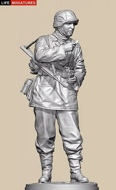 ライフミニチュア LM-16011 1/16 WWII ドイツ ポトー迎撃戦 ハンセン戦闘団のM1カービンを持つ小銃手 バルジの戦い1944