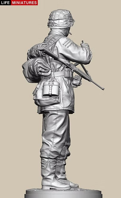 ライフミニチュア LM35008 1/35 WWII ドイツ ポトー迎撃戦 ハンセン戦闘団のM1カービンを持つ小銃手 バルジの戦い1944