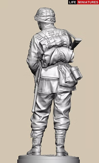 ライフミニチュア LM35008 1/35 WWII ドイツ ポトー迎撃戦 ハンセン戦闘団のM1カービンを持つ小銃手 バルジの戦い1944
