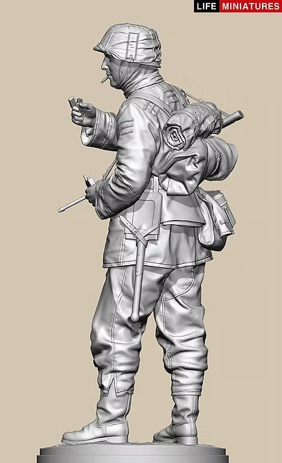 ライフミニチュア LM35008 1/35 WWII ドイツ ポトー迎撃戦 ハンセン戦闘団のM1カービンを持つ小銃手 バルジの戦い1944