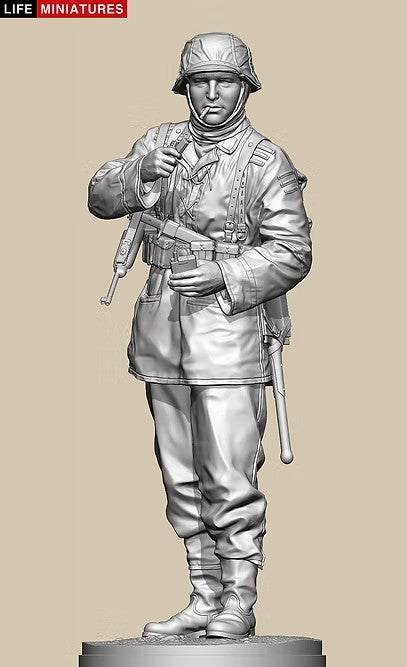 ライフミニチュア LM35008 1/35 WWII ドイツ ポトー迎撃戦 ハンセン戦闘団のM1カービンを持つ小銃手 バルジの戦い1944
