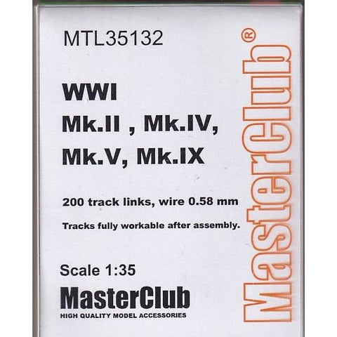 マスタークラブ MTL-35132 1/35 Mk. IV, Mk.II, Mk.V, ウィペット用履帯