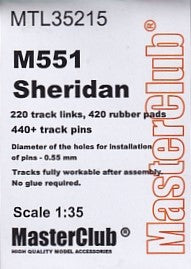 マスタークラブ MTL-35215 1/35 M551シェリダン用履帯