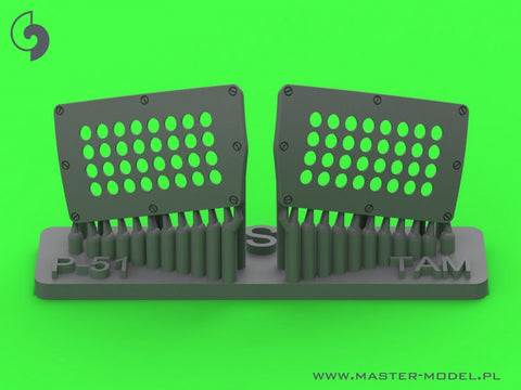 マスター AM-32-136 1/32 P-51 マスタング キャブレターエアフィルターカバー 標準穴タイプ(タミヤ用)