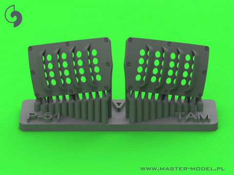 マスター AM-32-137 1/32 P-51 マスタング - キャブレターエアフィルターカバー - RAF ルーバータイプ - バージョン A (タミヤ用)