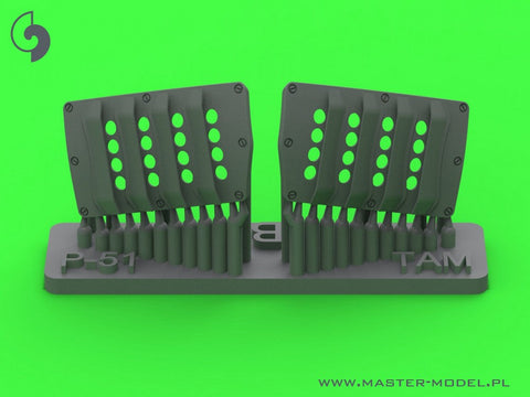 マスター AM-32-138 1/32 P-51 マスタング - キャブレターエアフィルターカバー - RAF ルーバータイプ - バージョン B (タミヤ用)