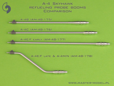 マスター AM-48-178 1/48 A-4 スカイホーク - BENT 給油プローブ ブーム (A-4M/N, OA-4M & late A-4E/F & TA-4F/J用)