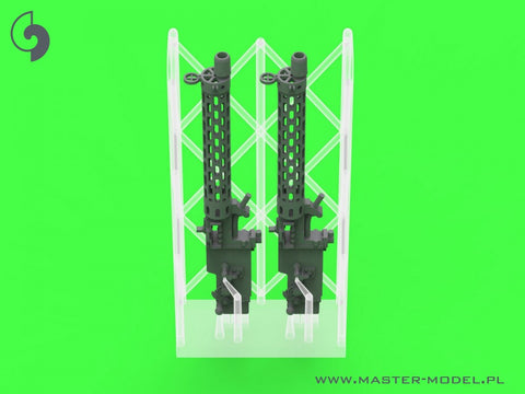 マスター AM-48-183 1/48 WWI ドイツ シュパンダウ LMG 08/15 機関銃 (2丁) - ショートチャージングハンドル付き