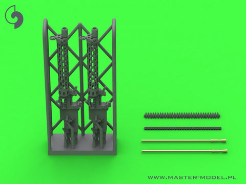 マスター AM-48-183 1/48 WWI ドイツ シュパンダウ LMG 08/15 機関銃 (2丁) - ショートチャージングハンドル付き