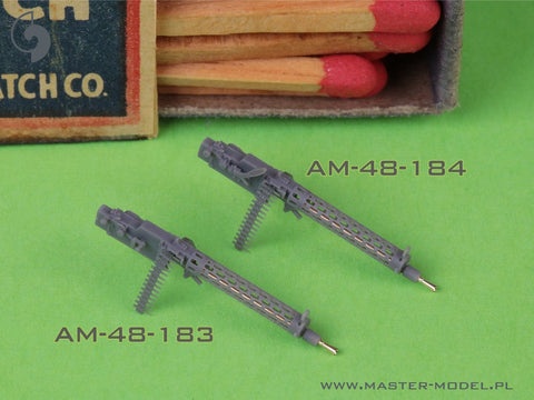 マスター AM-48-184 1/48 WWI ドイツ シュパンダウ LMG 08/15 機関銃 (2丁) - ロングチャージングハンドル付き