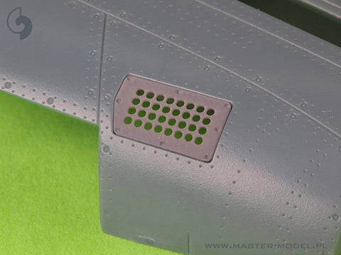 マスター AM-48-186 1/48 P-51 マスタング - キャブレターエアフィルターカバー - 標準穴タイプ(エデュアルド用)