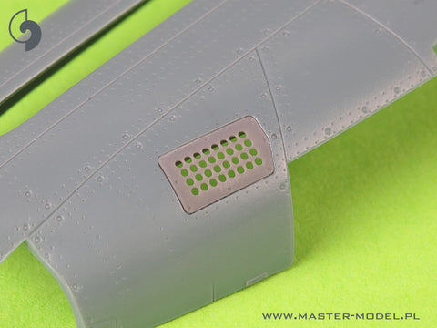 マスター AM-48-186 1/48 P-51 マスタング - キャブレターエアフィルターカバー - 標準穴タイプ(エデュアルド用)