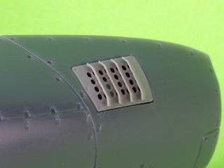 マスター AM-48-194 1/48 P-51 マスタング - キャブレター エアフィルター カバー - RAF ルーバータイプ - バージョンB (モンモデル用)